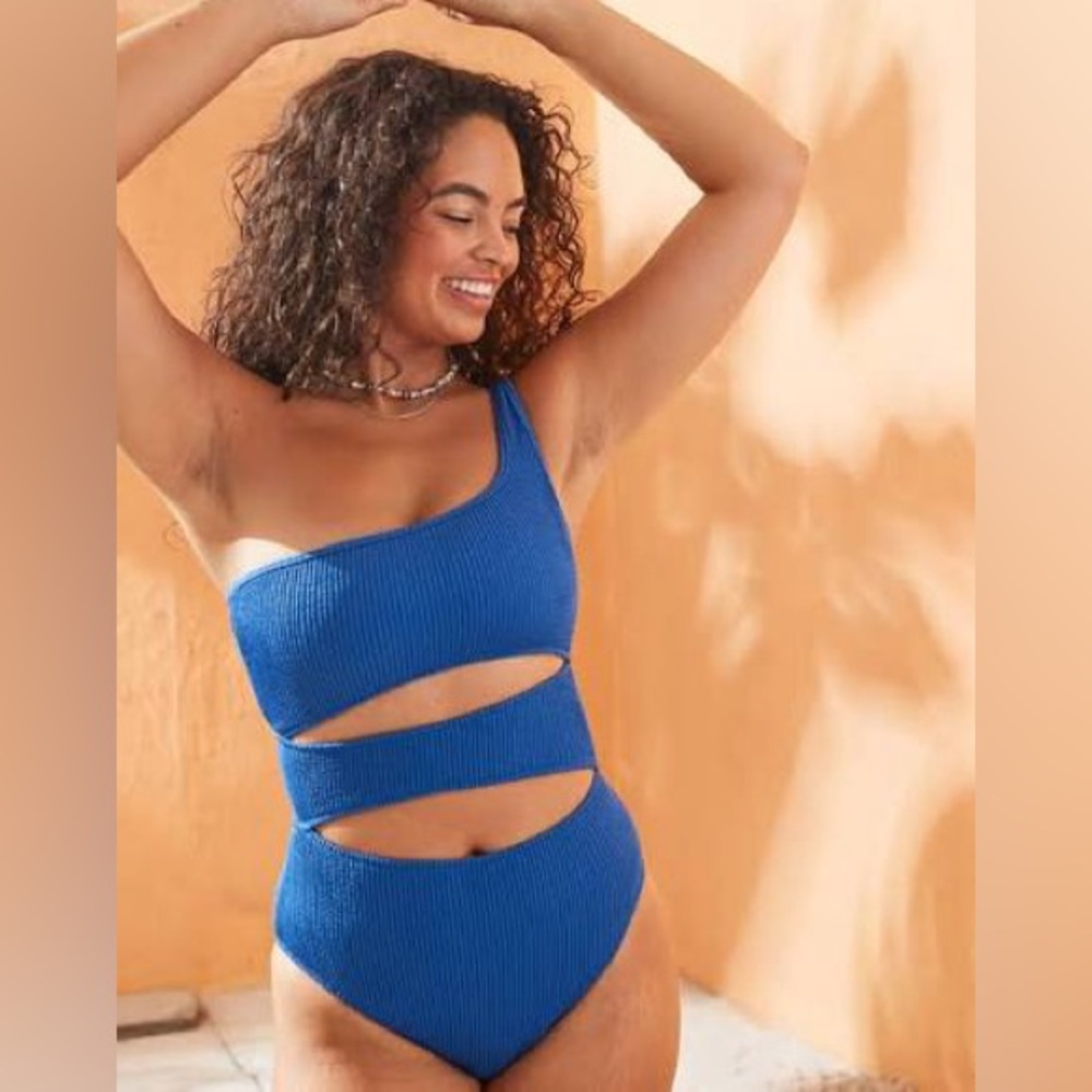 Aerie Blue One-Piece Swimsuit NWOT medium - NEVER WORN!